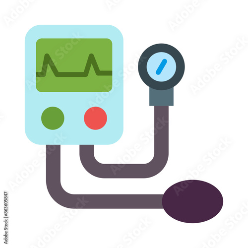 Sphygmomanometer Flat Icon Design