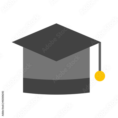 Mortar Board Flat Icon Design