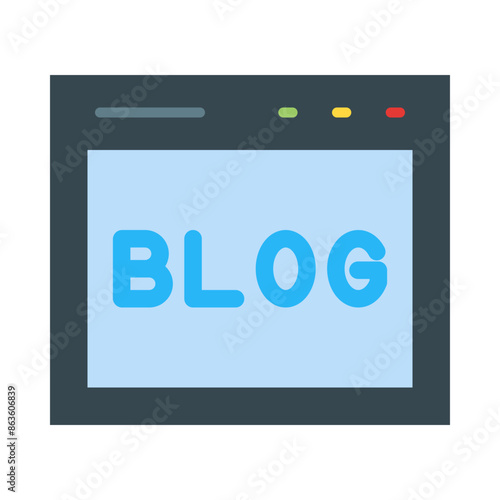 Blog Flat Icon Design