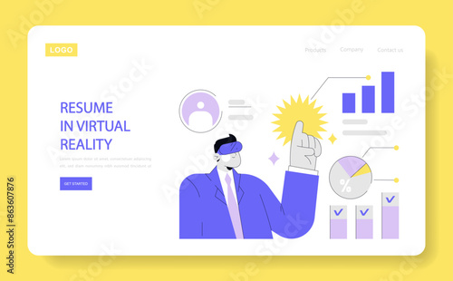 Alternative types summaries. Flat Vector Illustration