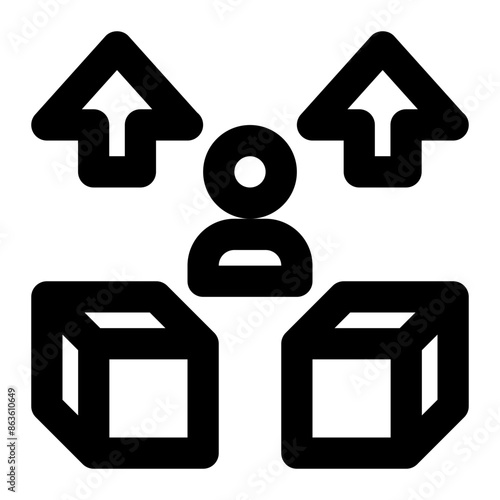 supplier, producer, vendor, supply, wholesaler, logistics outline icon