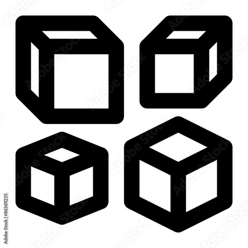 goods, product, logistics, inventory, packaging, boxes outline icon