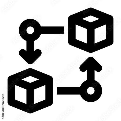 goods movement, product movement, supply chain, goods, product, logistics, flow outline icon