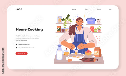 Housewife. Flat Vector Illustration