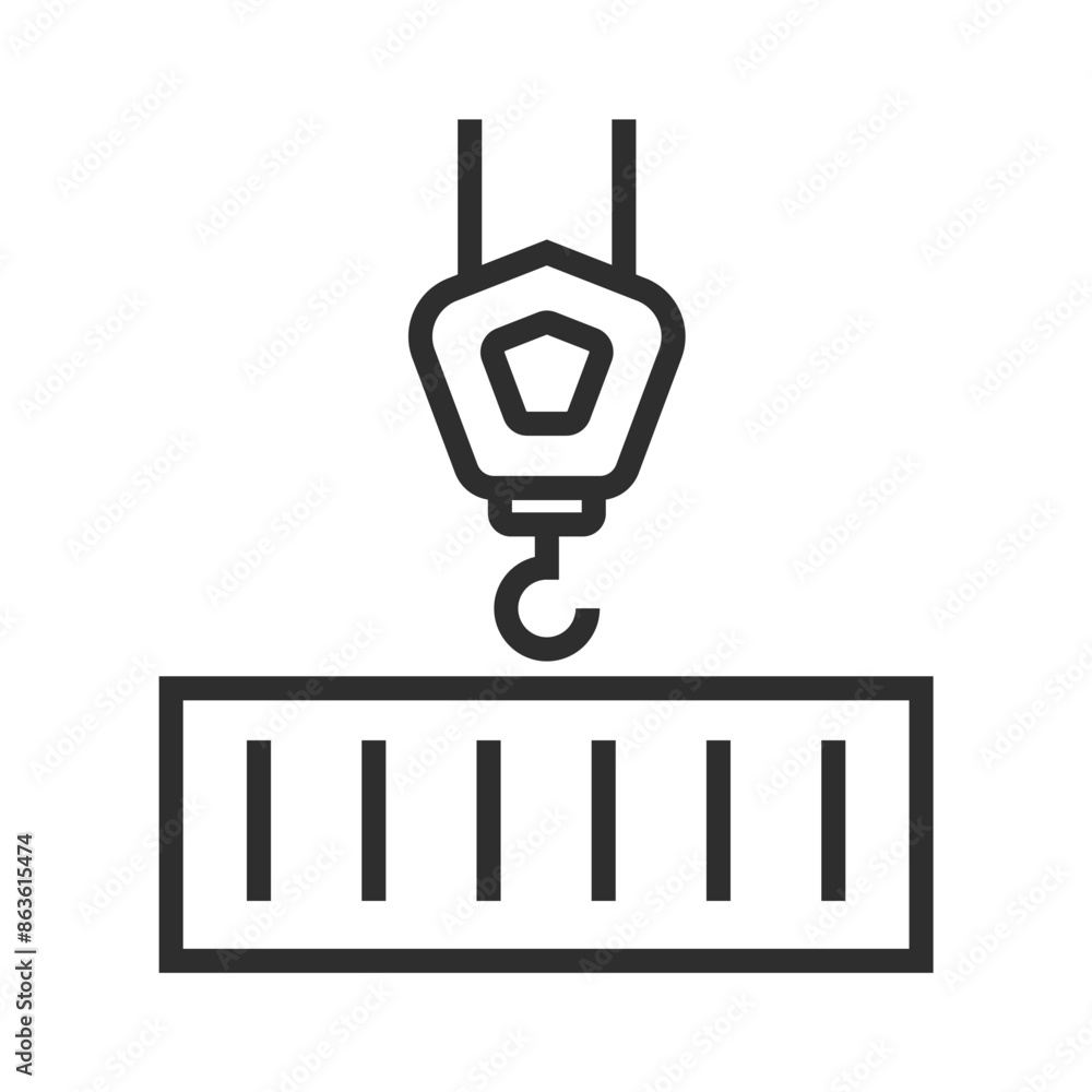 Container outline icon, editable stroke isolated on white background flat vector illustration Container outline icon, editable stroke isolated on white background flat vector illustration