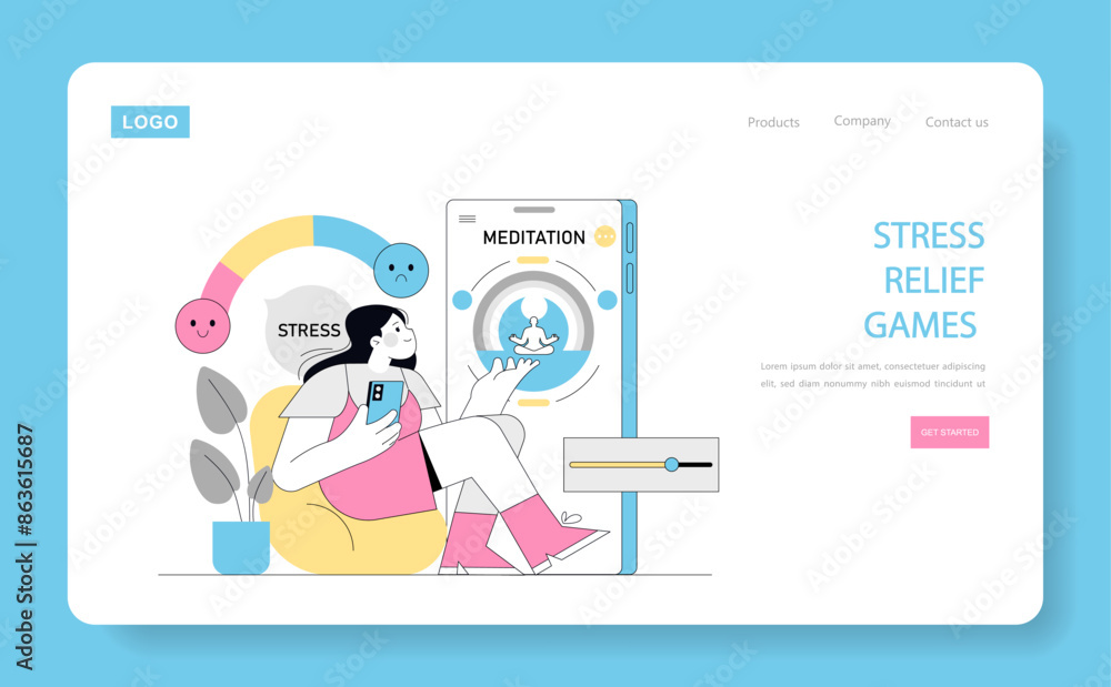 Gamification In Psychotherapy. Flat Vector Illustration Gamification In Psychotherapy. Flat Vector Illustration