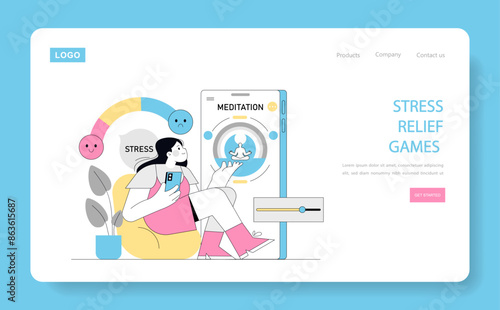 Gamification In Psychotherapy. Flat Vector Illustration