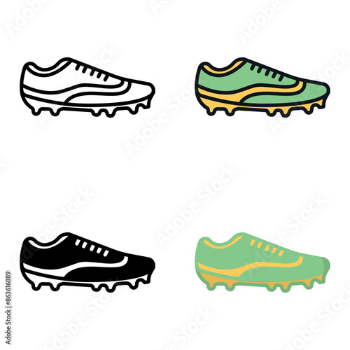 Soccer Cleats icon represents shoes with studs worn by soccer players for better traction on the field.
