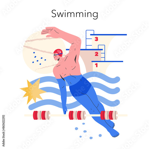 Olympic Games. Flat Vector Illustration