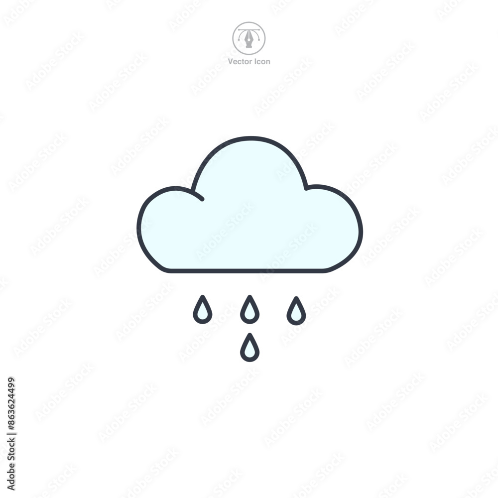 Cloud Icon symbol vector illustration isolated on white background Cloud Icon symbol vector illustration isolated on white background