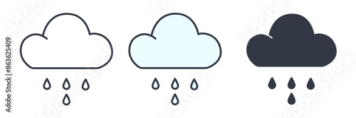 Cloud Icon symbol vector illustration isolated on white background