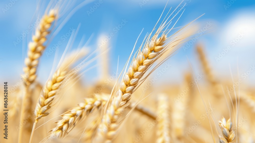 Close-up Photograph Capturing Individual Wheat Grains in a Field Close-up Photograph Capturing Individual Wheat Grains in a Field