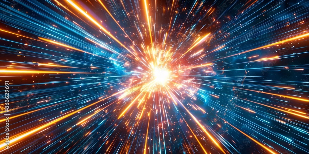 Cosmic space theme with sharp focus on the vibrant colors and movement Cosmic space theme with sharp focus on the vibrant colors and movement