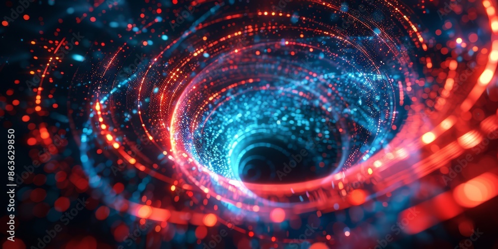 Fototapeta premium Creates a vivid sense of motion and energy in a futuristic setting