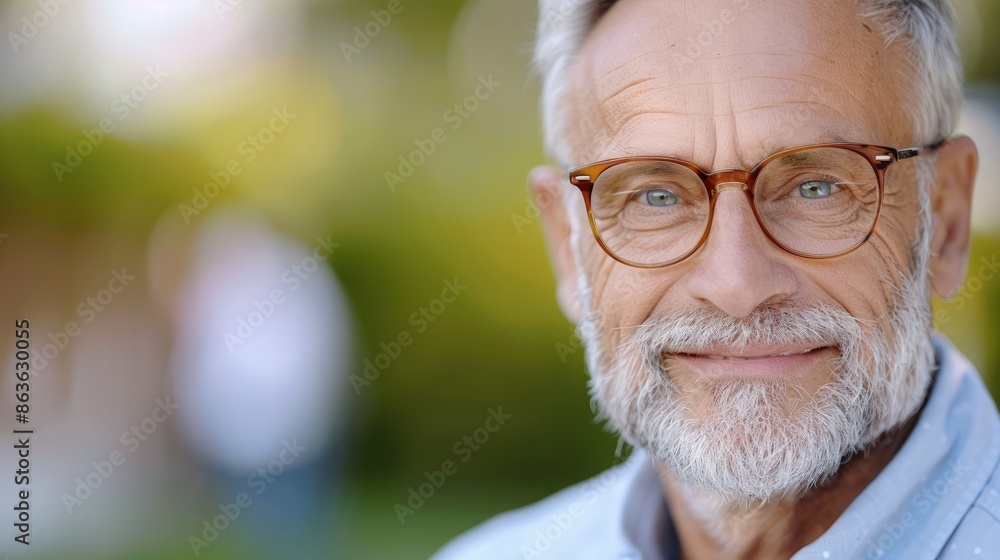 Tranquil Moment: An Older Man Amidst Nature's Vibrance Tranquil Moment: An Older Man Amidst Nature's Vibrance