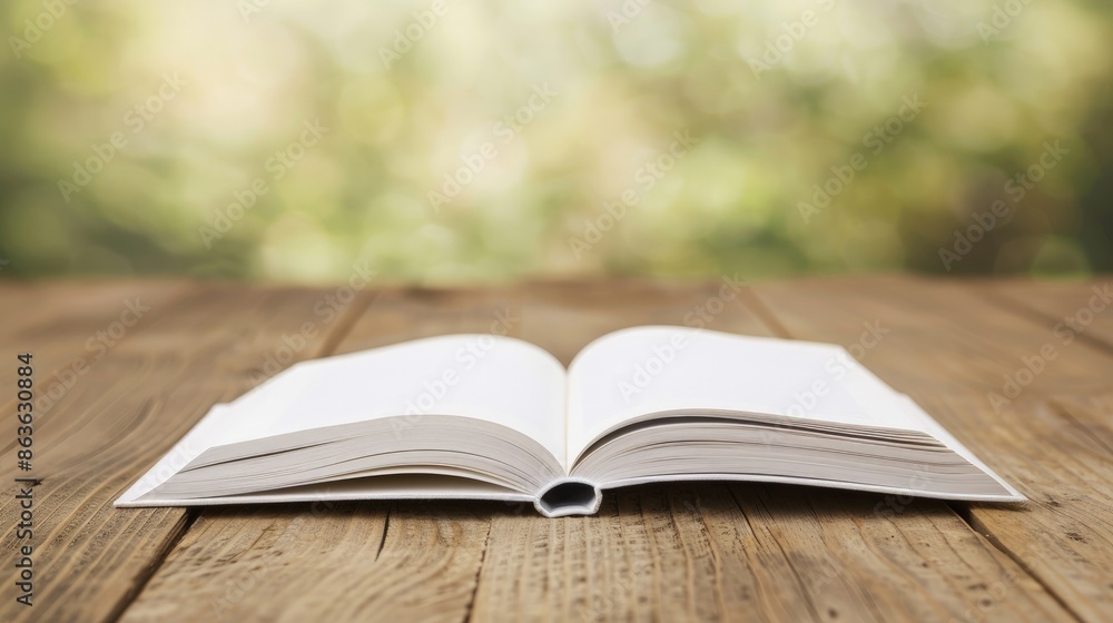 A Book With Water Damage on a Wooden Table A Book With Water Damage on a Wooden Table