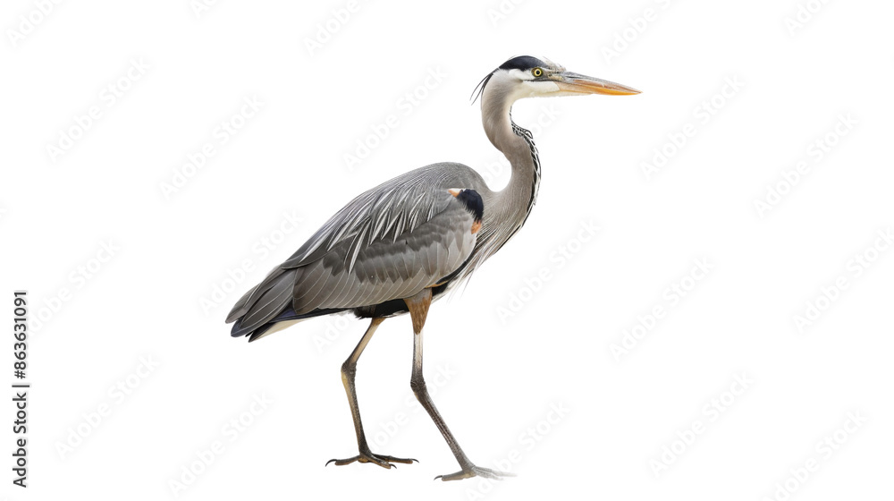 Heron bird on transparent background Heron bird on transparent background
