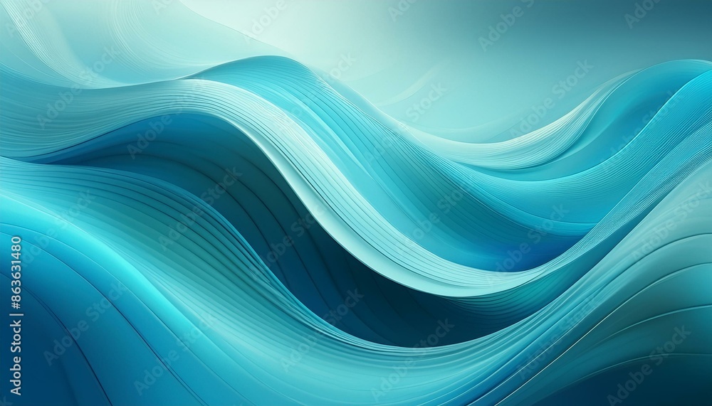 Dynamic Drift: Blue and Turquoise Blurred Wave Design Dynamic Drift: Blue and Turquoise Blurred Wave Design