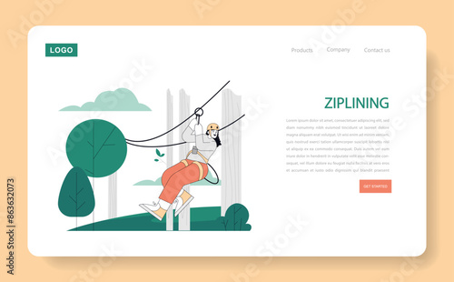 Summer Activities. Flat Vector Illustration