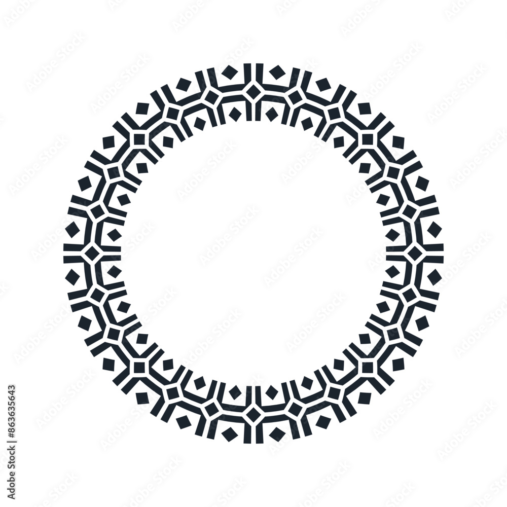 Ornamental pattern design circle frame. Ornamental Circular Knot Pattern. Border pattern design Ornamental pattern design circle frame. Ornamental Circular Knot Pattern. Border pattern design