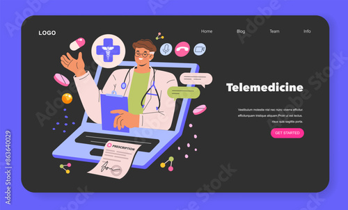 Future Medicine. Flat Vector Illustration