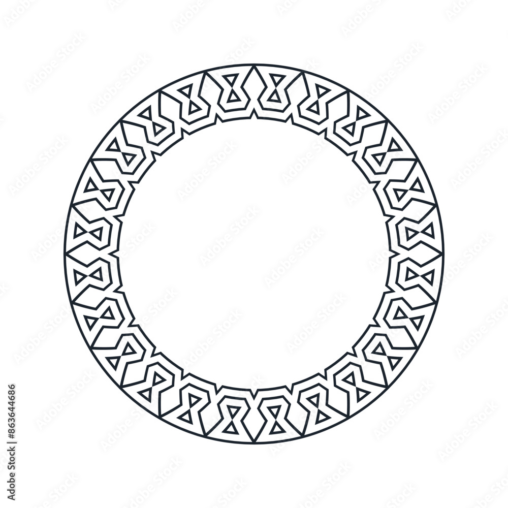 Ornamental pattern design circle frame. Ornamental Circular Knot Pattern. Border pattern design Ornamental pattern design circle frame. Ornamental Circular Knot Pattern. Border pattern design