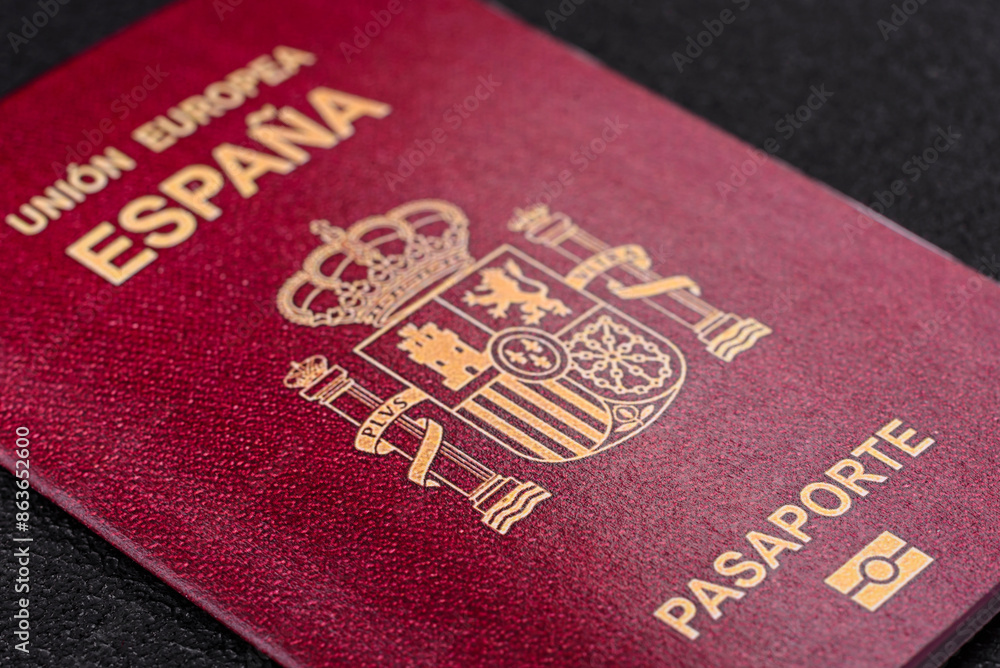 Physical paper international passport of a Spanish citizen Physical paper international passport of a Spanish citizen