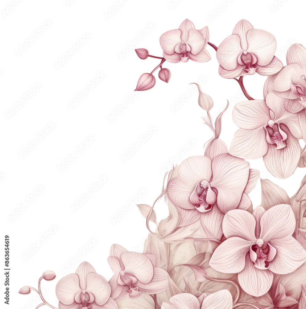 PNG Orchid flowers backgrounds pattern plant. PNG Orchid flowers backgrounds pattern plant.
