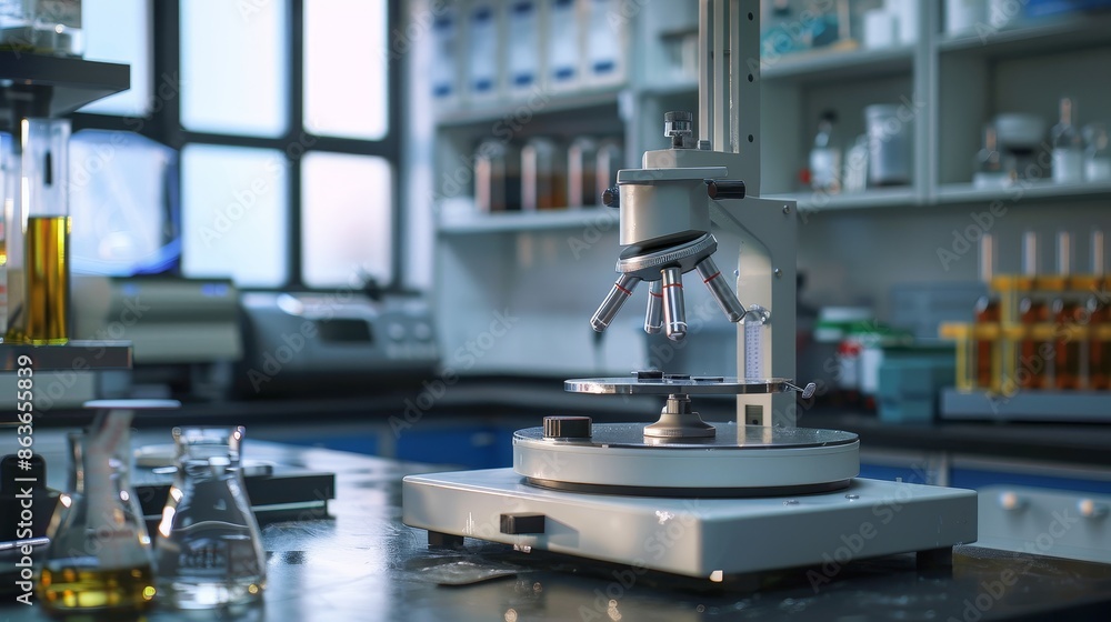 Precise Perfection Analytical Balance with Weight Laboratory Measurement and Accuracy Concept Precise Perfection Analytical Balance with Weight Laboratory Measurement and Accuracy Concept