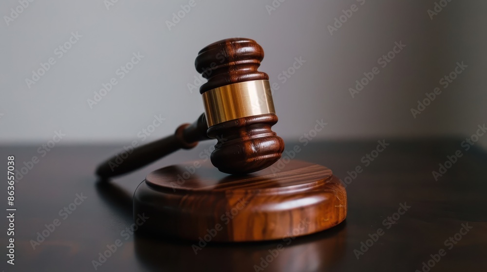 Wooden gavel on a table Wooden gavel on a table