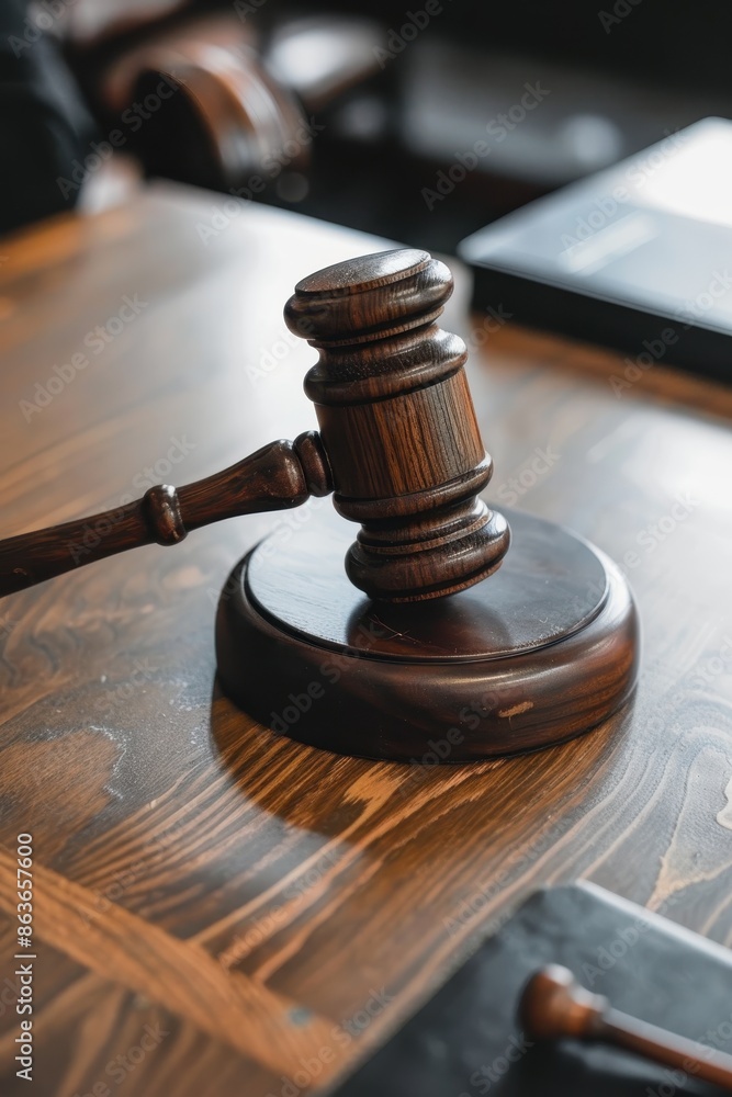Wooden gavel on a table Wooden gavel on a table