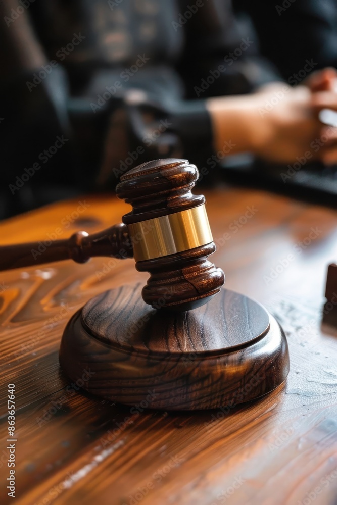 Wooden gavel on a table Wooden gavel on a table