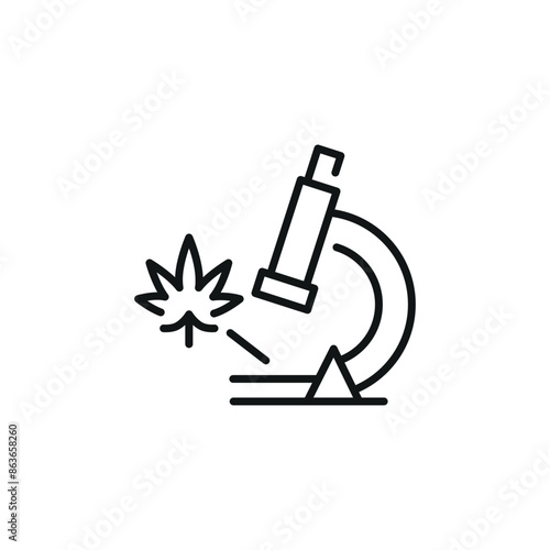 Cannabis research icon. Simple cannabis research icon for social media, app, and web design. Vector illustration.