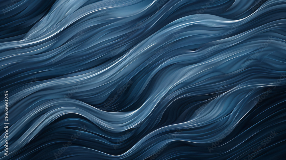 Abstract blue waves background, hand drawn lines Abstract blue waves background, hand drawn lines