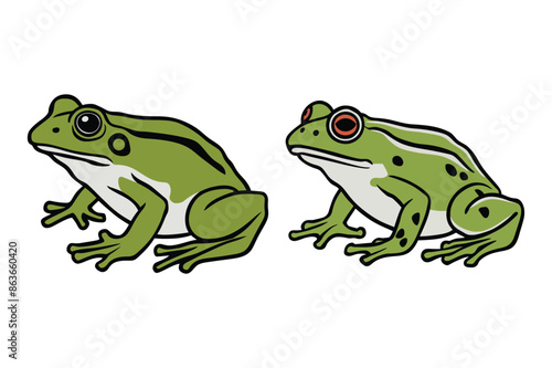 frog silhouette vector illustration. photo