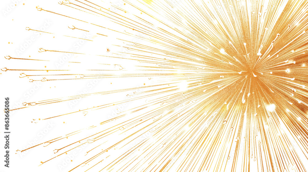 Golden firework, Happy new year concept, Design for overlay, montage, texture on transparent background Golden firework, Happy new year concept, Design for overlay, montage, texture on transparent background