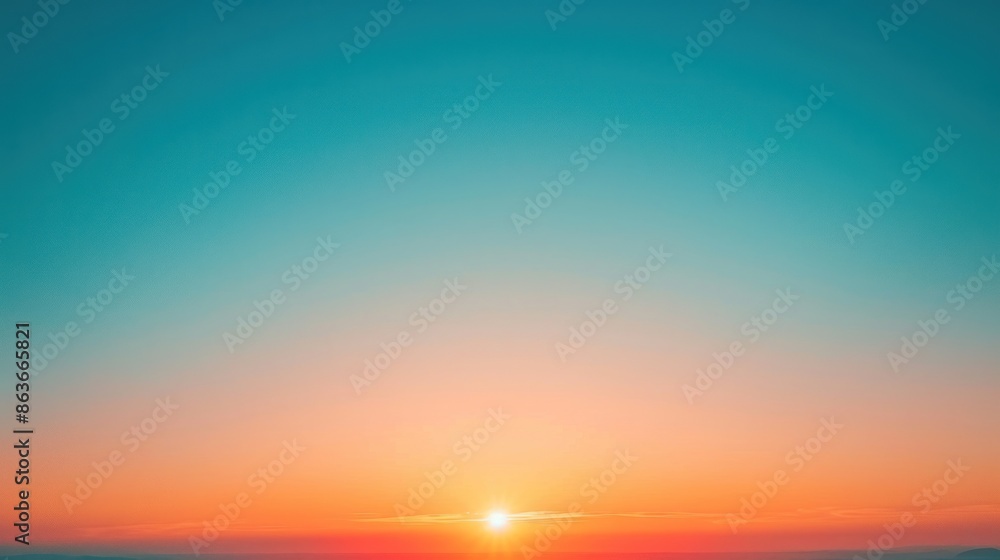 A sunrise over the horizon, symbolizing new beginnings and the transformative nature of each day against a clear sky background with room for text or graphics A sunrise over the horizon, symbolizing new beginnings and the transformative nature of each day against a clear sky background with room for text or graphics