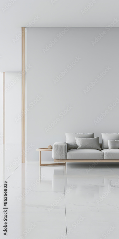 Luxury living room interiors in neutral tones with minimal ornaments and natural window lighting. Interiors composition for property advertising. Luxury living room interiors in neutral tones with minimal ornaments and natural window lighting. Interiors composition for property advertising.