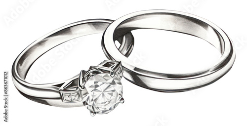 PNG Platinum jewelry silver ring.