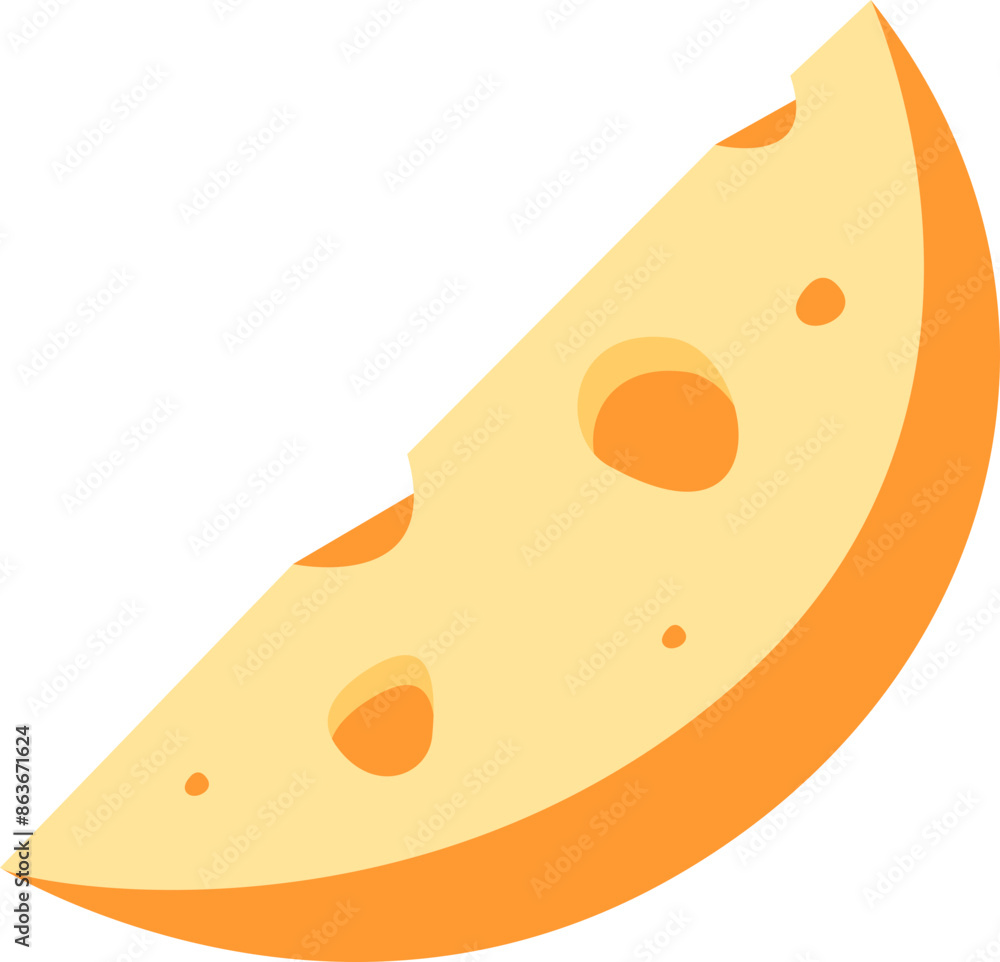 Flat Design Cheese Illustration Element Flat Design Cheese Illustration Element