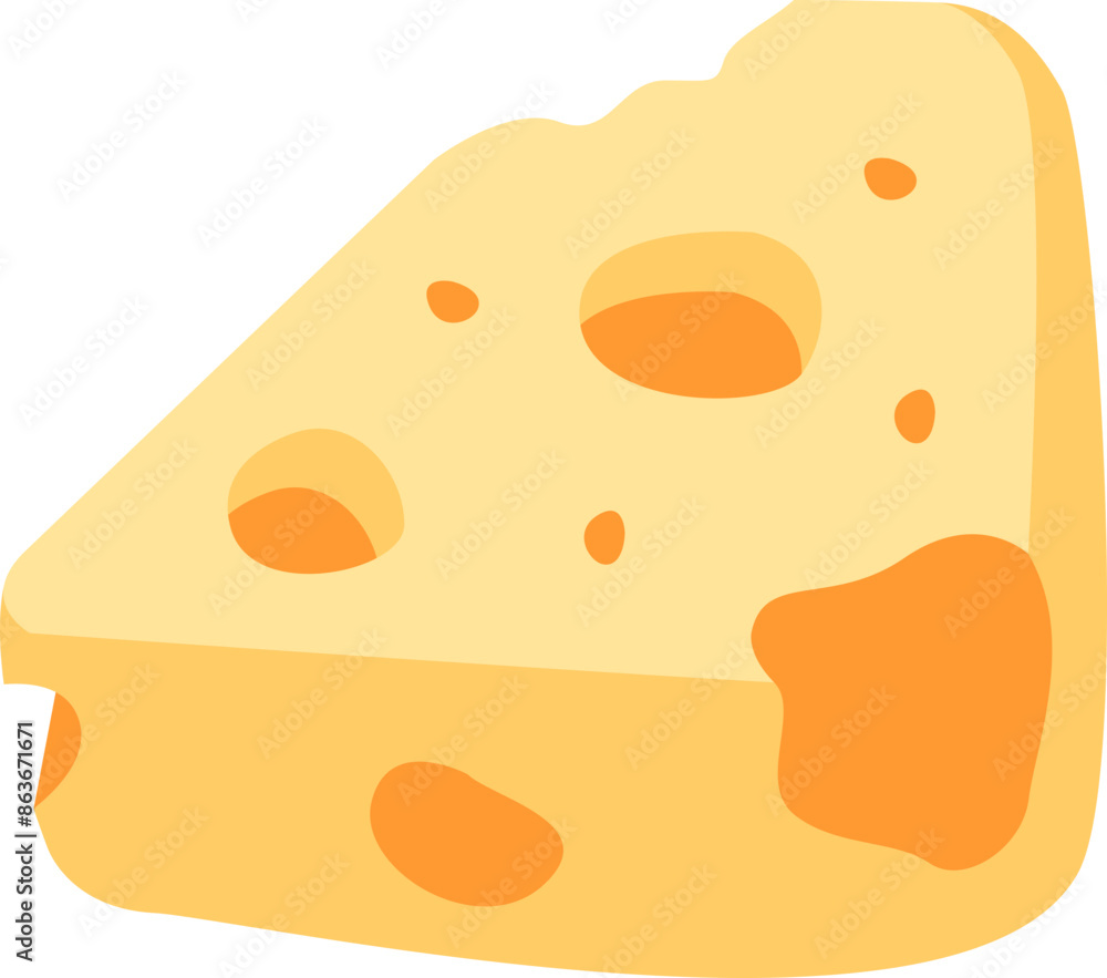 Flat Design Cheese Illustration Element Flat Design Cheese Illustration Element