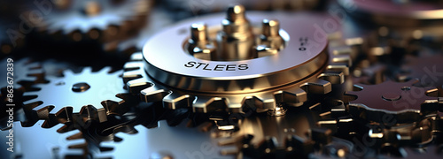 A close-up image showcasing a complex system of interlocking gears, symbolizing the intricate nature and powerful capabilities of software development photo
