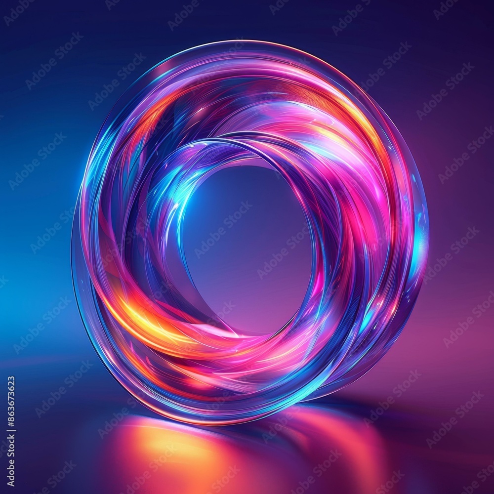 3D Rendering of Intricate, Colorful Abstract Art 3D Rendering of Intricate, Colorful Abstract Art