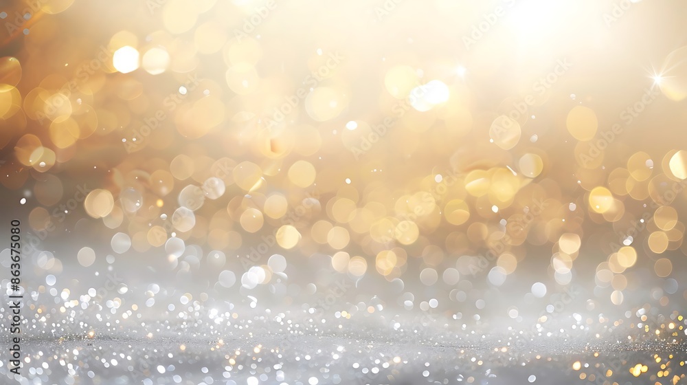 Abstract Glitter Defocused Background With Blinking Stars. Blurred Bokeh Abstract Glitter Defocused Background With Blinking Stars. Blurred Bokeh