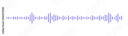 Message sound wave line of voice. Record music player. Mobile talk track. Social network speech audio. Podcast soundwave. Equalizer icon with spectrum noise. Vector illustration.
