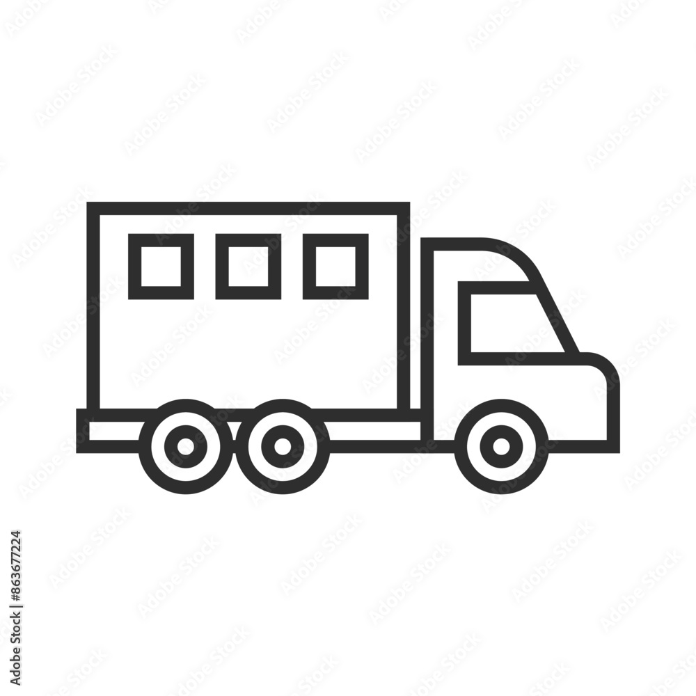 Truck outline icon, editable vector illustration and transparent graphic element. Isolated on white background Truck outline icon, editable vector illustration and transparent graphic element. Isolated on white background
