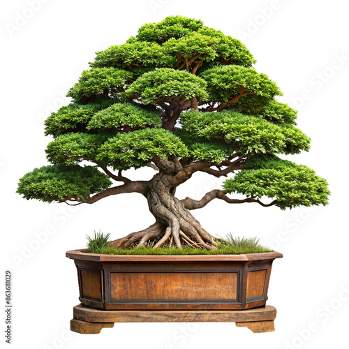 Wallpaper Mural big potted bonsai The wood is bent and has beautiful patterns. green tree It is unique and different from other types of trees. transparent background Torontodigital.ca