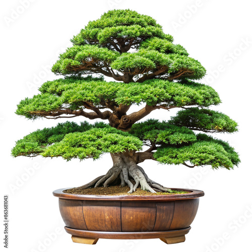 Wallpaper Mural big potted bonsai The wood is bent and has beautiful patterns. green tree It is unique and different from other types of trees. transparent background Torontodigital.ca