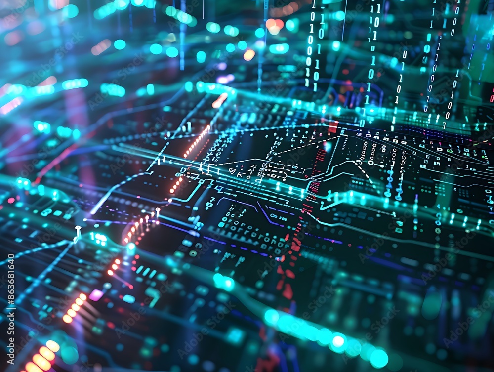 A dynamic digital artwork visualizing data transmission and encryption, with binary code streams pulsating across interconnected nodes and pathways, depicting a vibrant digital ecosystem A dynamic digital artwork visualizing data transmission and encryption, with binary code streams pulsating across interconnected nodes and pathways, depicting a vibrant digital ecosystem