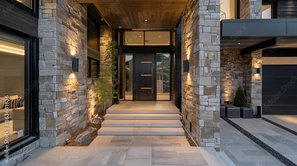 an image of the new modern exterior door,Entrance door of modern house with brick wall,Home architecture design in Cottage Style with Thatched roof constructed by Stone and Timber material
an image of the new modern exterior door,Entrance door of modern house with brick wall,Home architecture design in Cottage Style with Thatched roof constructed by Stone and Timber material